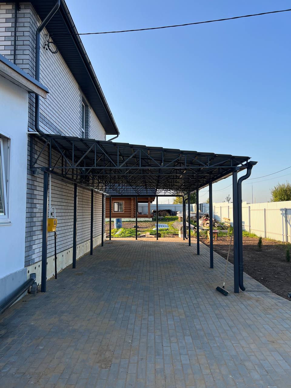 Односкатный навес для авто
