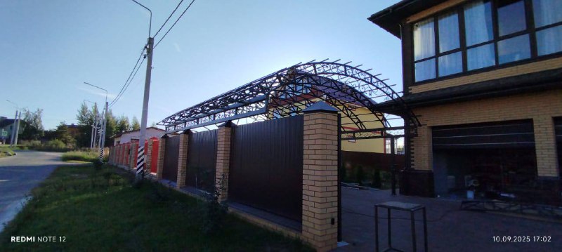 Кованый навес для авто